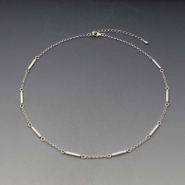 Slim hot sale silver chain